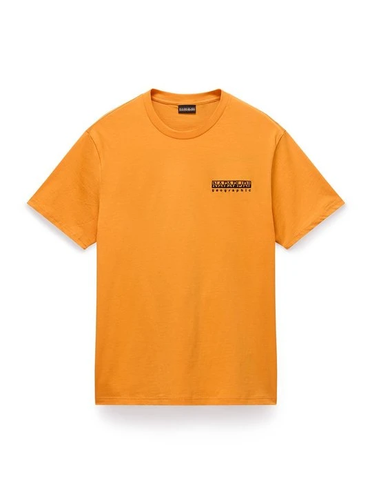 Zdjęcie produktu T-shirt z nadrukiem Napapijri pomarańczowy