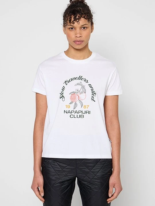 Zdjęcie produktu T-shirt z nadrukiem Napapijri biały