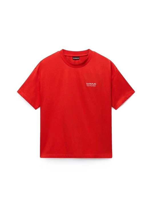 Zdjęcie produktu T-shirt z nadrukiem Napapijri czerwony