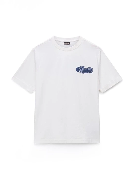 Zdjęcie produktu T-shirt z nadrukiem Napapijri mleczny