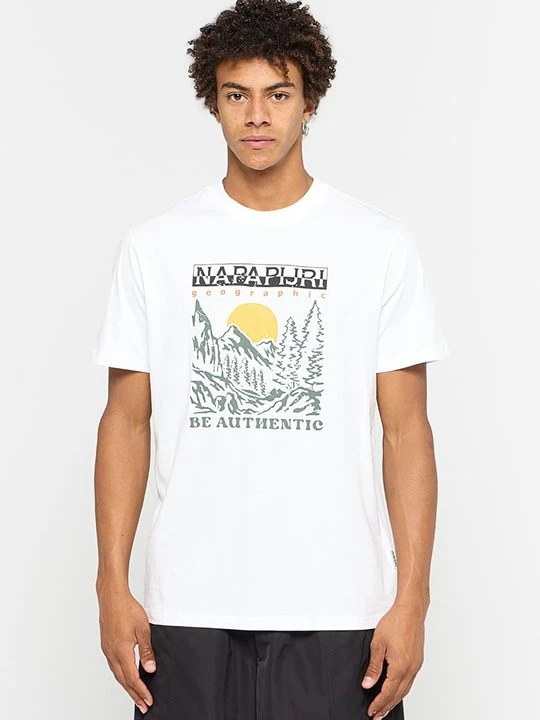 Zdjęcie produktu T-shirt z nadrukiem Napapijri biały