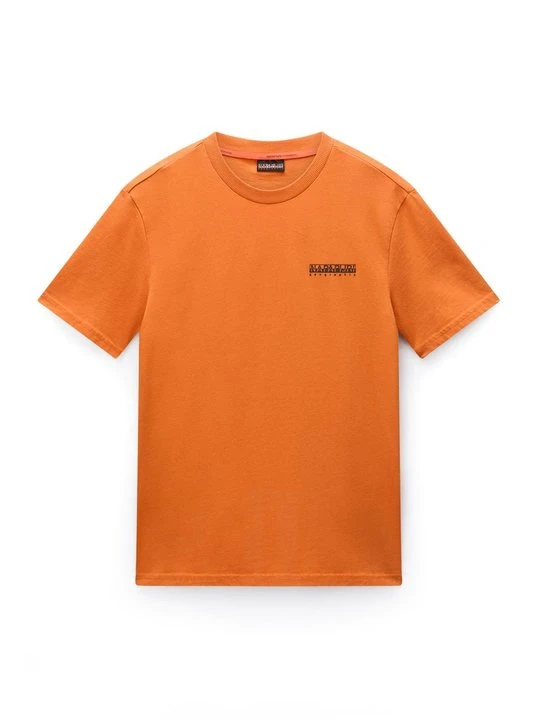 Zdjęcie produktu T-shirt z nadrukiem Napapijri pomarańczowy