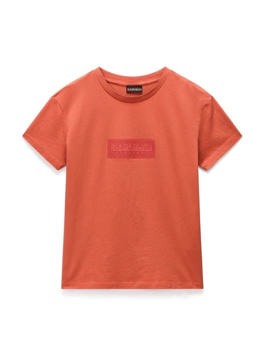 Zdjęcie produktu T-shirt z nadrukiem Napapijri pomarańczowy