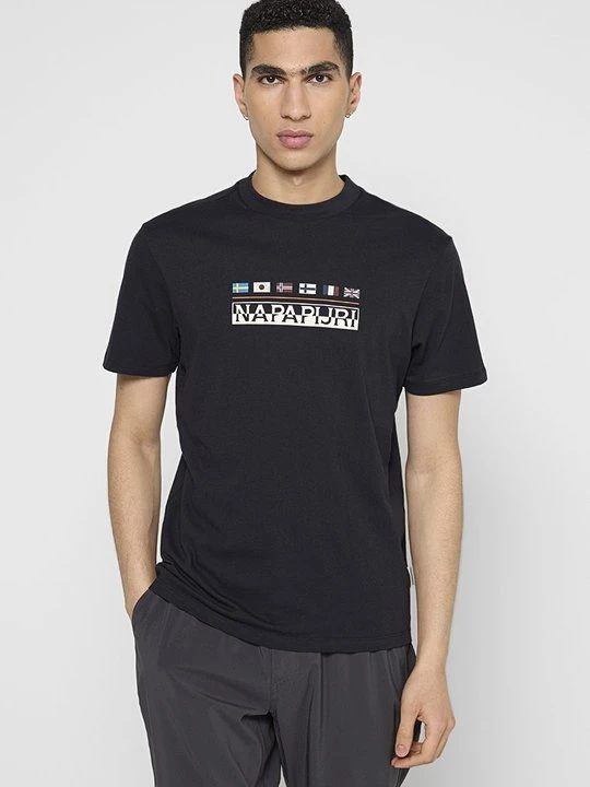Zdjęcie produktu T-shirt z nadrukiem Napapijri czarny