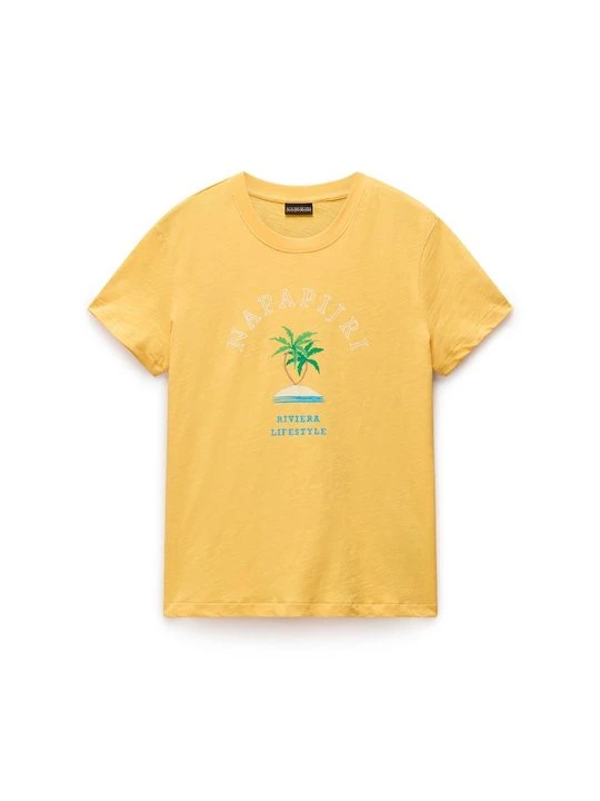 Zdjęcie produktu T-shirt z nadrukiem Napapijri żółty