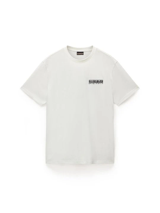 Zdjęcie produktu T-shirt z nadrukiem Napapijri mleczny
