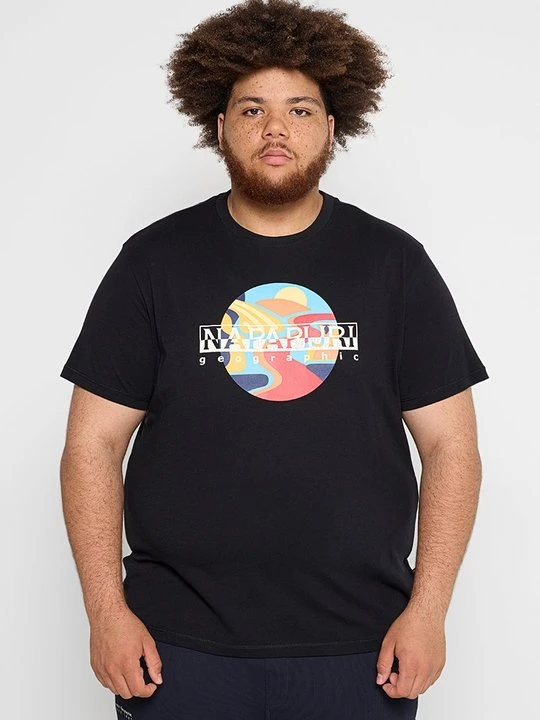 Zdjęcie produktu T-shirt z nadrukiem Napapijri czarny