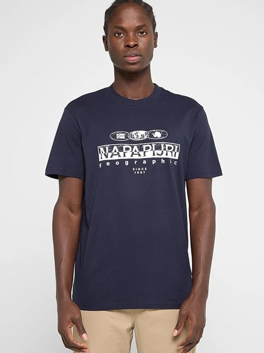 Zdjęcie produktu T-shirt z nadrukiem Napapijri granatowy