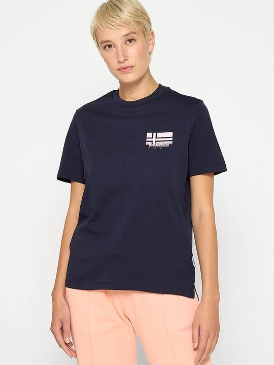 Zdjęcie produktu T-shirt z nadrukiem Napapijri granatowy