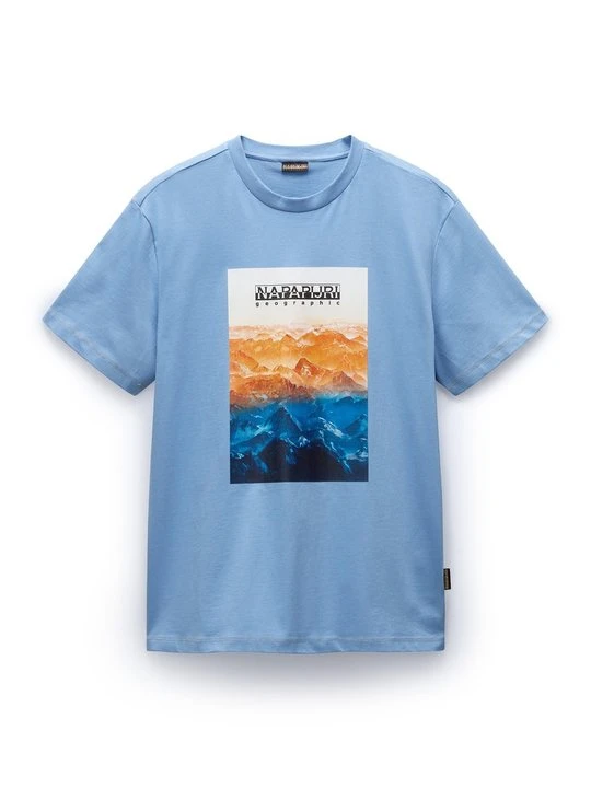 Zdjęcie produktu T-shirt z nadrukiem Napapijri granatowy