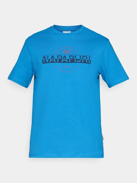 Zdjęcie produktu T-shirt z nadrukiem Napapijri niebieski