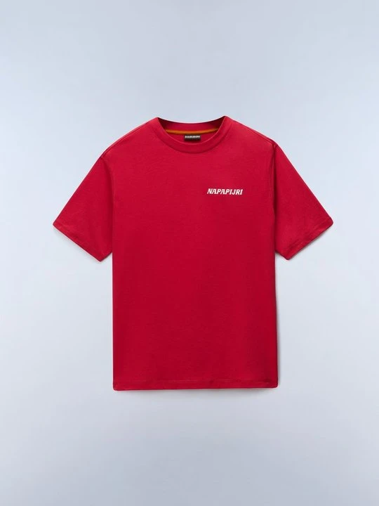 Zdjęcie produktu T-shirt z nadrukiem Napapijri czerwony