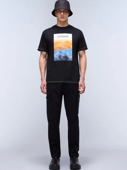 Zdjęcie produktu T-shirt z nadrukiem Napapijri czarny