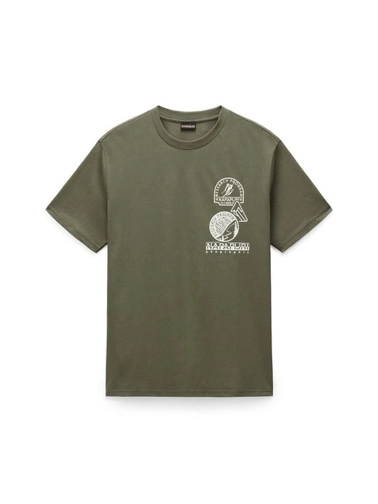 Zdjęcie produktu T-shirt z nadrukiem Napapijri jasnozielony