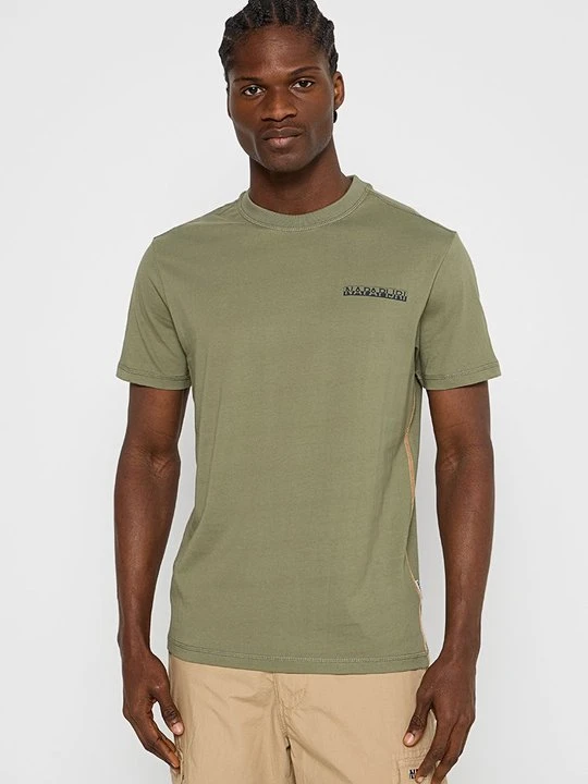 Zdjęcie produktu T-shirt z nadrukiem Napapijri oliwkowy