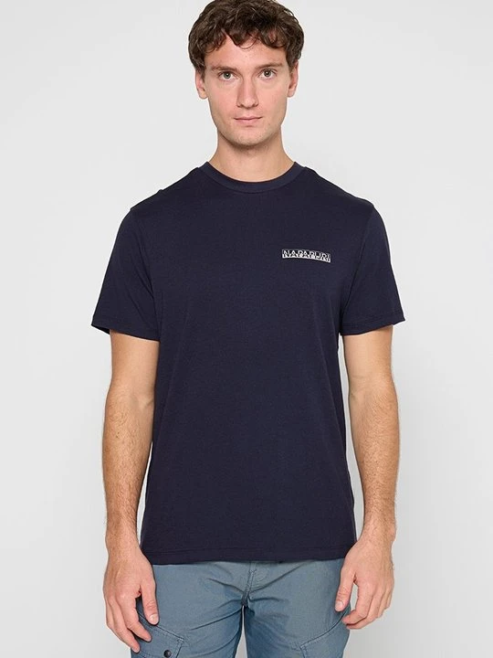 Zdjęcie produktu T-shirt z nadrukiem Napapijri niebieski