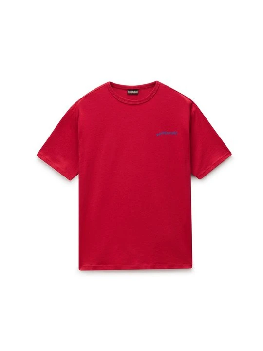 Zdjęcie produktu T-shirt z nadrukiem Napapijri bordowy