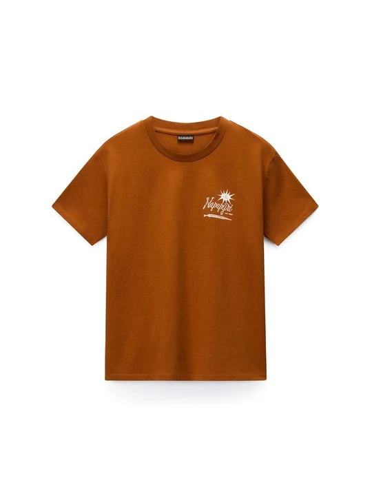 Zdjęcie produktu T-shirt z nadrukiem Napapijri brązowy