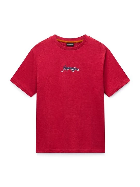 Zdjęcie produktu T-shirt z nadrukiem Napapijri czerwony