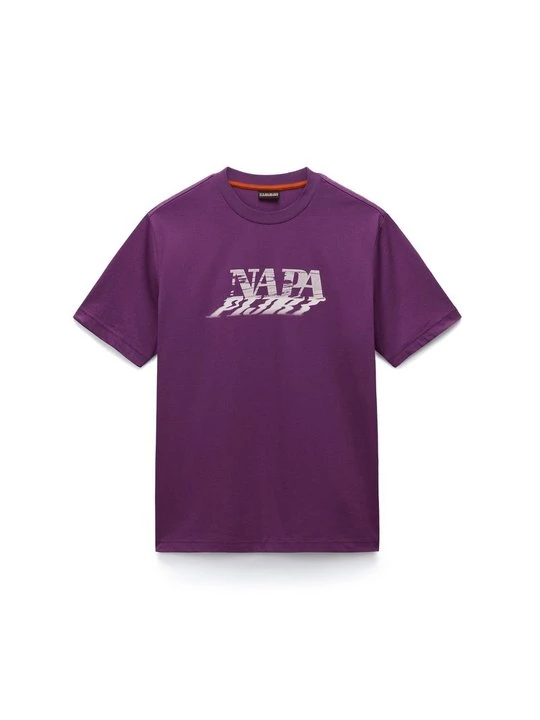 Zdjęcie produktu T-shirt z nadrukiem Napapijri fioletowy
