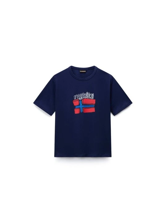 Zdjęcie produktu T-shirt z nadrukiem Napapijri granatowy