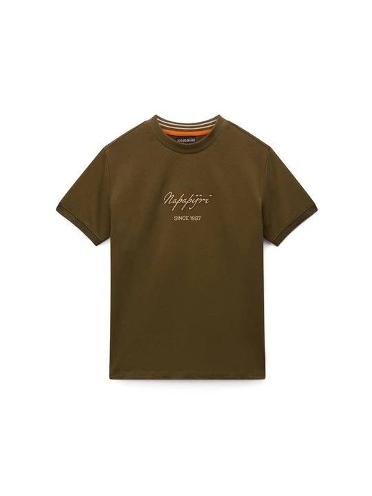 Zdjęcie produktu T-shirt z nadrukiem Napapijri jasnozielony