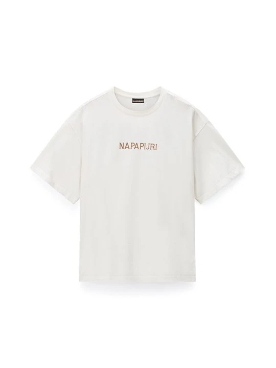 Zdjęcie produktu T-shirt z nadrukiem Napapijri mleczny