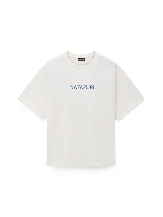 Zdjęcie produktu T-shirt z nadrukiem Napapijri mleczny