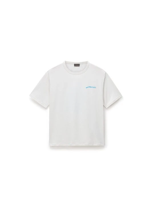 Zdjęcie produktu T-shirt z nadrukiem Napapijri mleczny