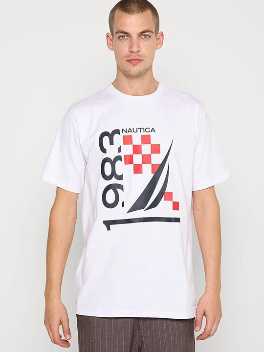 Zdjęcie produktu T-shirt z nadrukiem Nautica biały