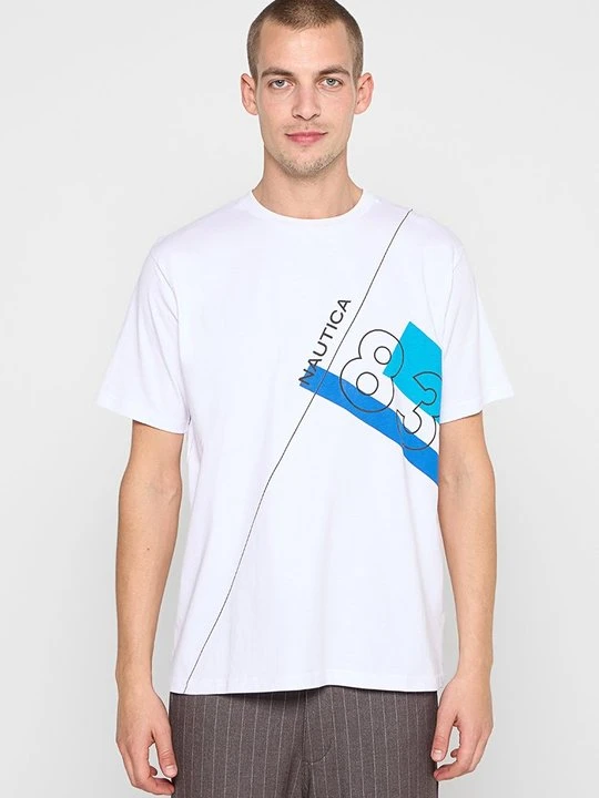 Zdjęcie produktu T-shirt z nadrukiem Nautica biały