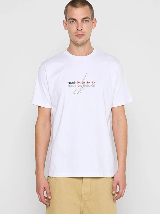 Zdjęcie produktu T-shirt z nadrukiem Nautica biały
