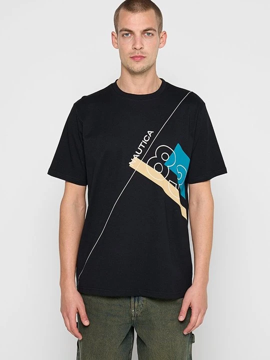 Zdjęcie produktu T-shirt z nadrukiem Nautica czarny