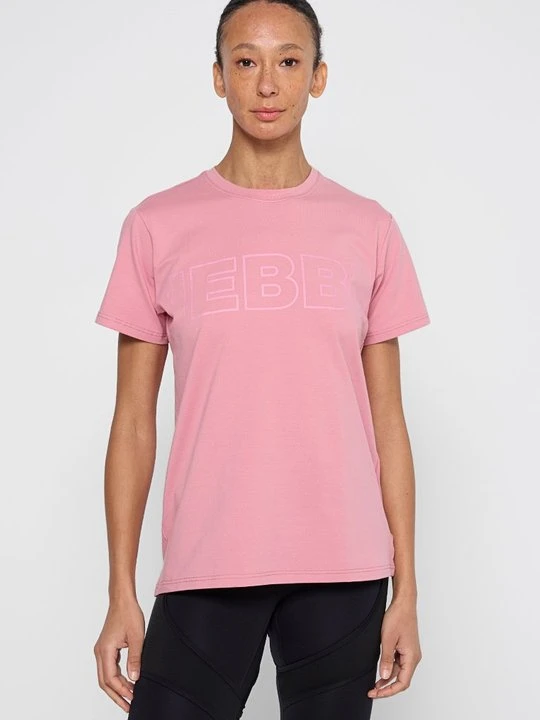 Zdjęcie produktu T-shirt z nadrukiem NEBBIA jasnoróżowy