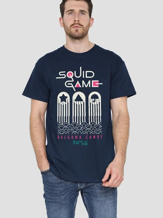 Zdjęcie produktu T-shirt z nadrukiem NETFLIX granatowy