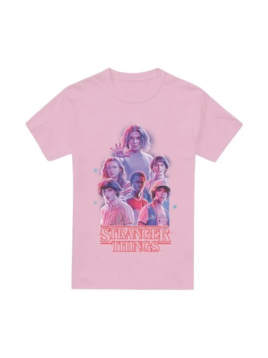 Zdjęcie produktu T-shirt z nadrukiem NETFLIX jasnoróżowy