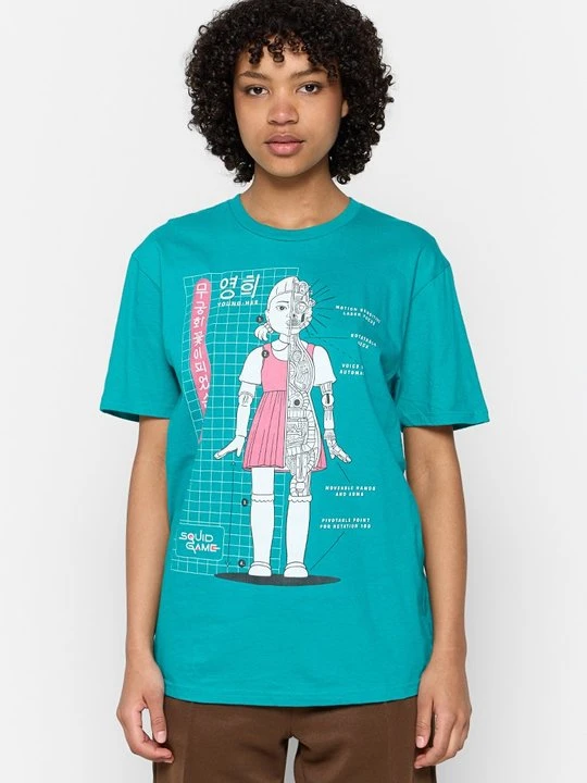 Zdjęcie produktu T-shirt z nadrukiem NETFLIX turkusowy