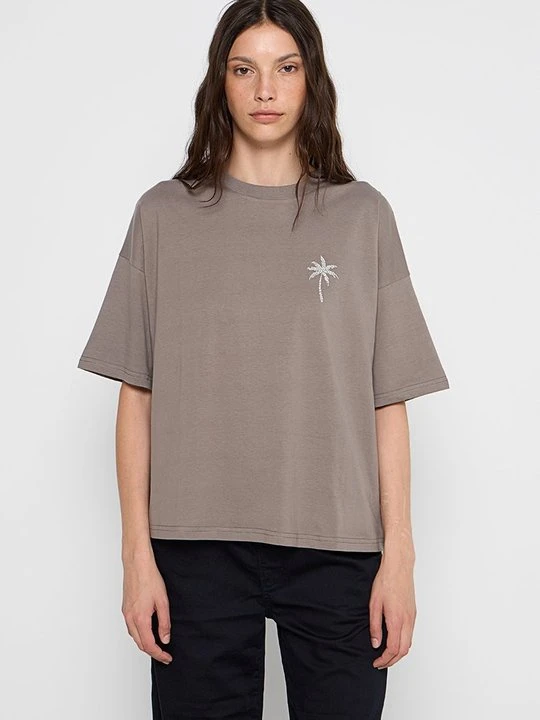 Zdjęcie produktu T-shirt z nadrukiem Never Fully Dressed szary