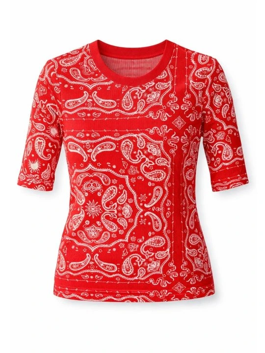 Zdjęcie produktu T-shirt z nadrukiem Never Fully Dressed czerwony