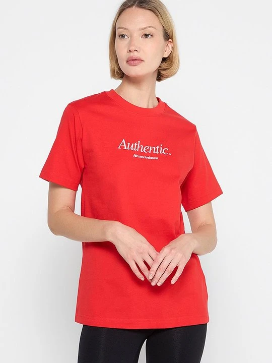 Zdjęcie produktu T-shirt z nadrukiem New Balance czerwony