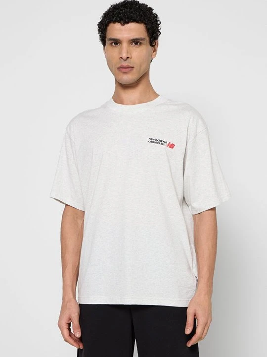 Zdjęcie produktu T-shirt z nadrukiem New Balance mleczny