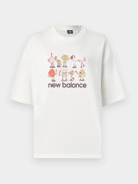 Zdjęcie produktu T-shirt z nadrukiem New Balance mleczny