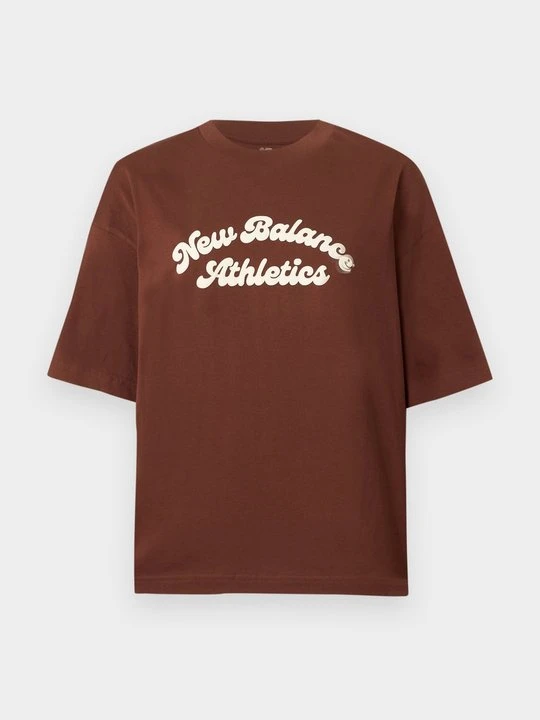 Zdjęcie produktu T-shirt z nadrukiem New Balance brązowy
