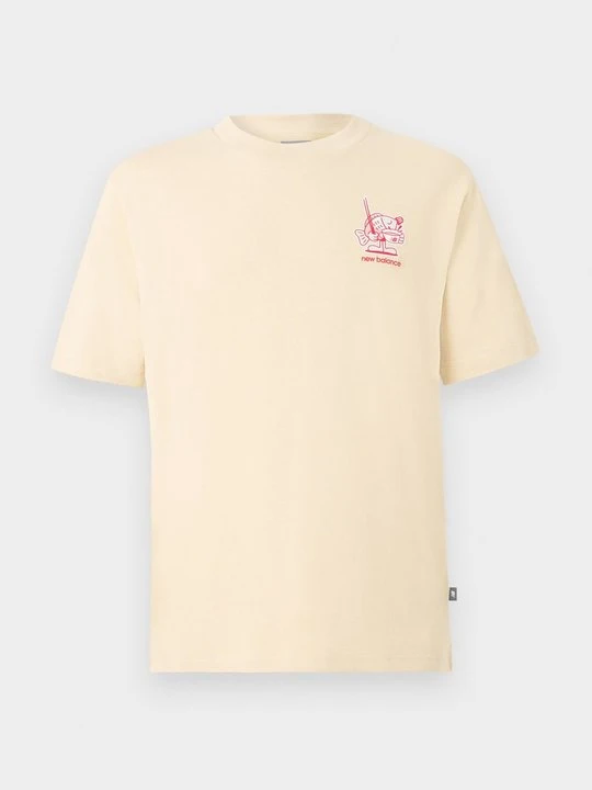 Zdjęcie produktu T-shirt z nadrukiem New Balance beżowy