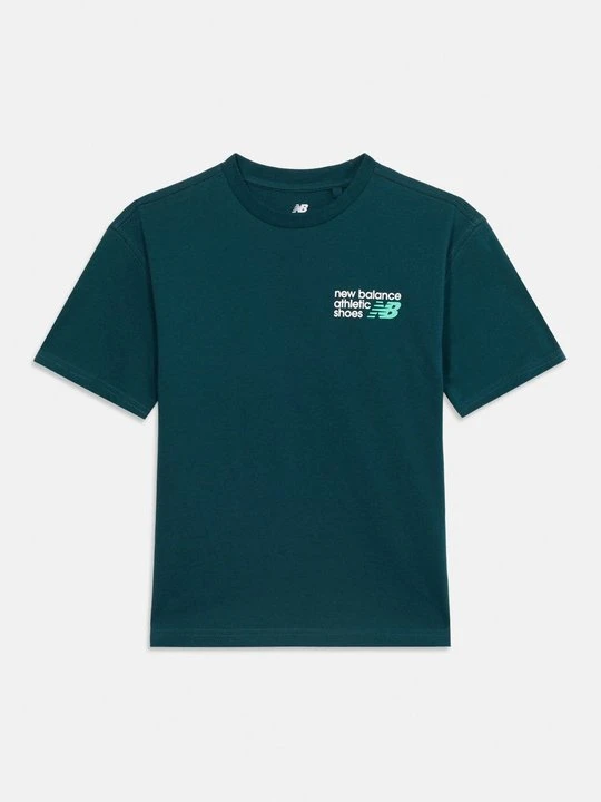 Zdjęcie produktu T-shirt z nadrukiem New Balance ciemnozielony