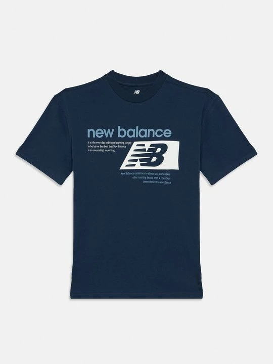 Zdjęcie produktu T-shirt z nadrukiem New Balance granatowy