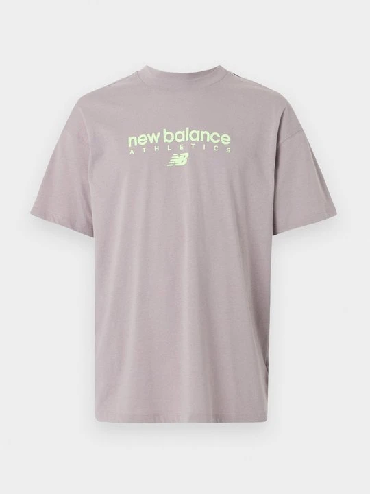 Zdjęcie produktu T-shirt z nadrukiem New Balance jasnoszary melanż