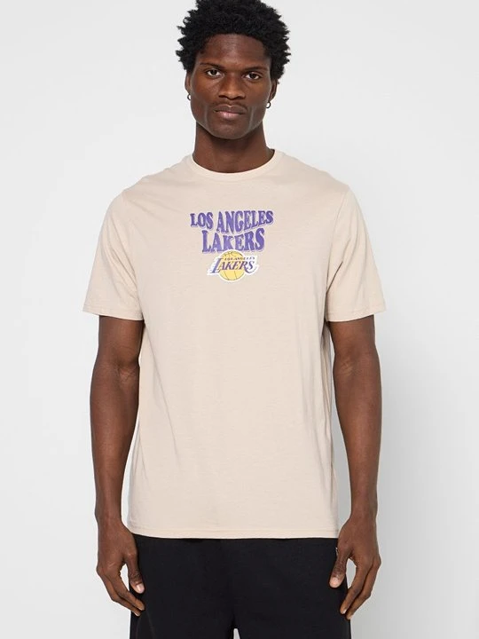 Zdjęcie produktu T-shirt z nadrukiem New Era beżowy
