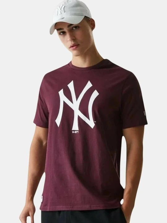 Zdjęcie produktu T-shirt z nadrukiem New Era bordowy