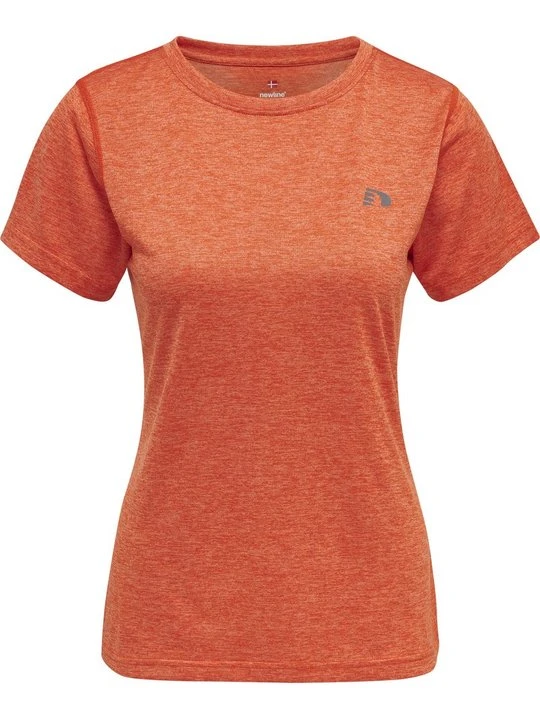 Zdjęcie produktu T-shirt z nadrukiem NEWLINE pomarańczowy melanż